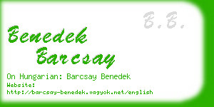 benedek barcsay business card